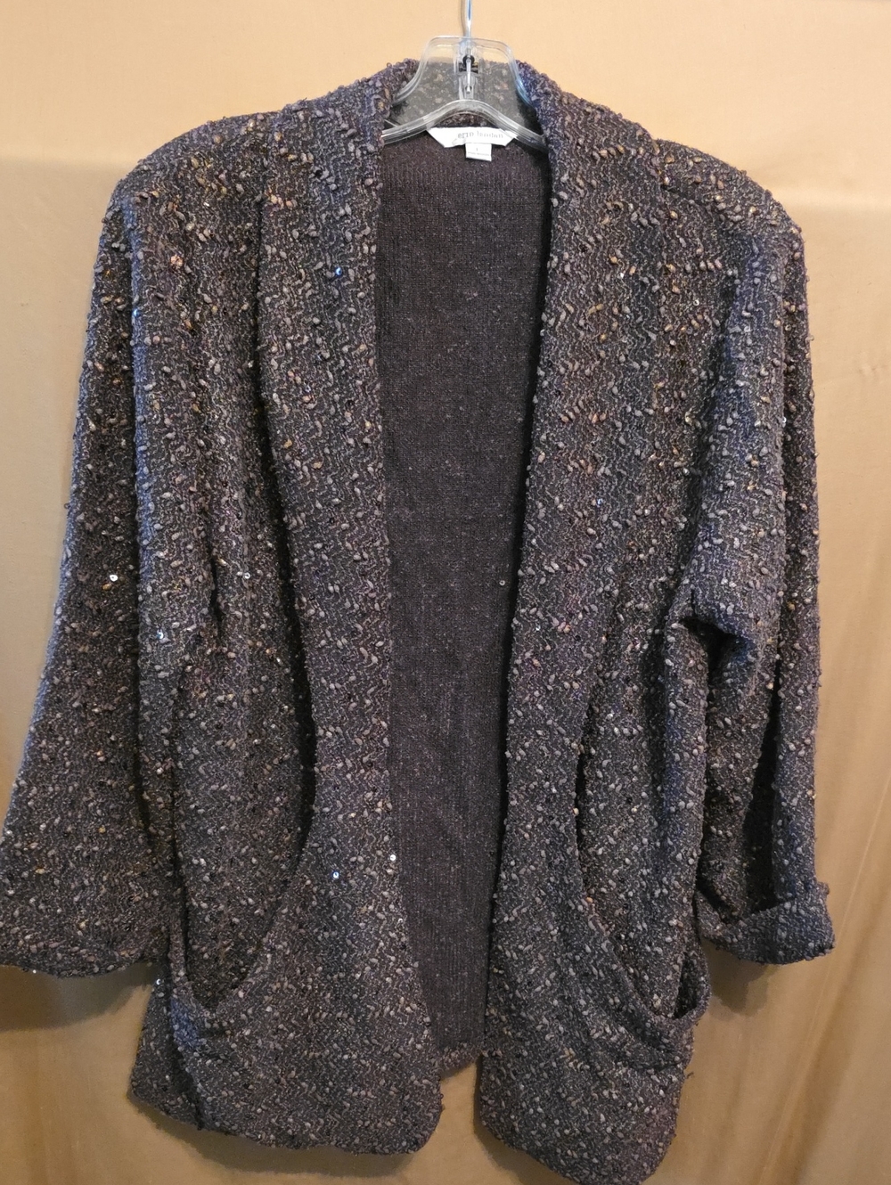 🏝️Ladies' Open-Front Cardigan with Pockets L